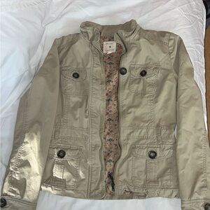 Forever 21 Women's Light Khaki Utility Jacket